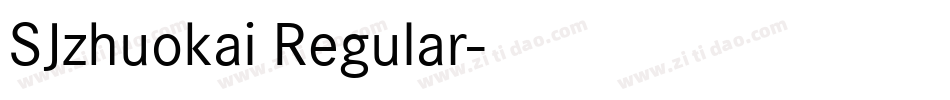 SJzhuokai Regular字体转换